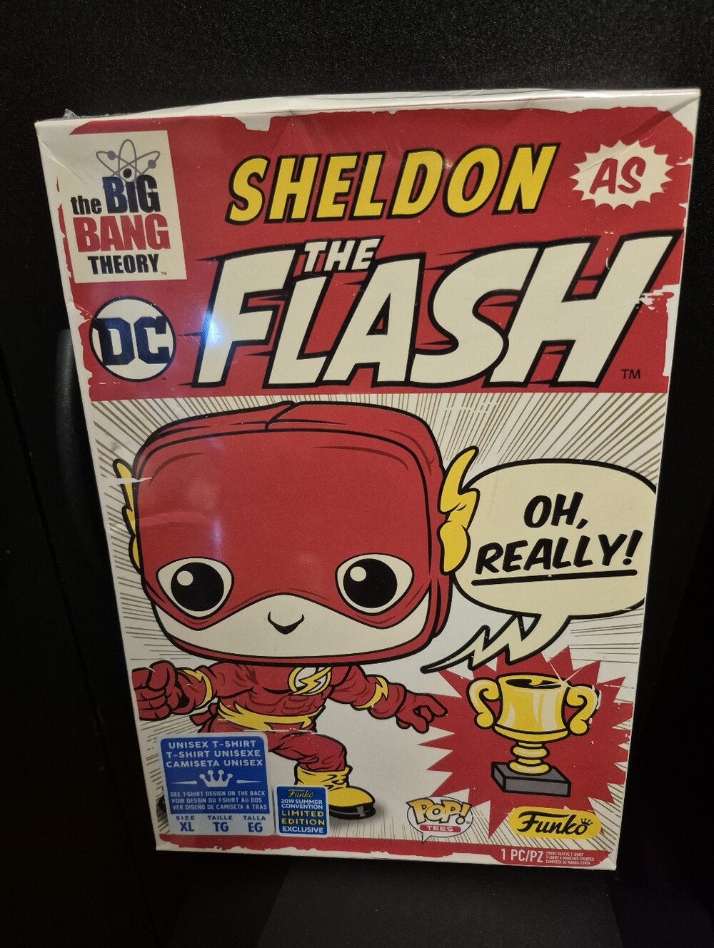 Sheldon As The Flash. Funko Tshirt Xl